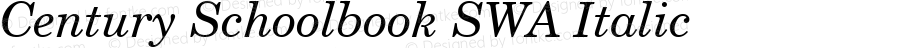 Century Schoolbook SWA Italic mfgpctt-v1.32 Tue May 5 13:00:32 EDT 1992