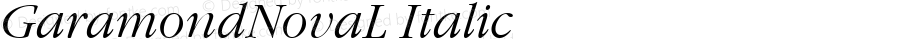 GaramondNovaL Italic