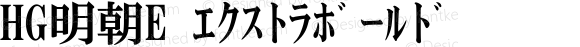 HG明朝E ｴｸｽﾄﾗﾎﾞｰﾙﾄﾞ