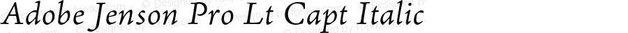 Adobe Jenson Pro Lt Capt Italic