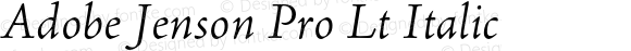 Adobe Jenson Pro Lt Italic