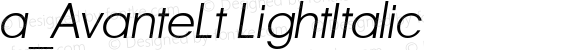 a_AvanteLt LightItalic