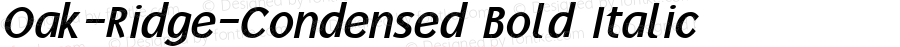 Oak-Ridge-Condensed Bold Italic 1.0 Wed Mar 13 15:07:00 1996
