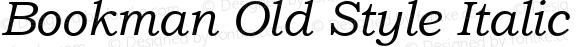 Bookman Old Style Italic