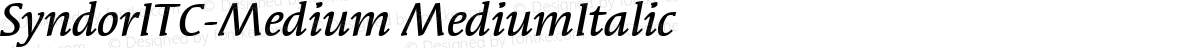 SyndorITC-Medium MediumItalic