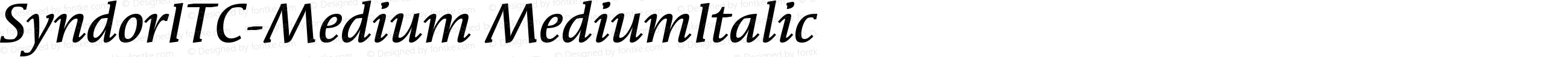 SyndorITC-Medium MediumItalic