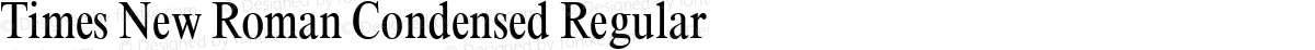 Times New Roman Condensed Regular