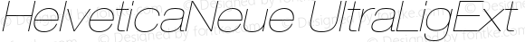 HelveticaNeue UltraLigExt Italic