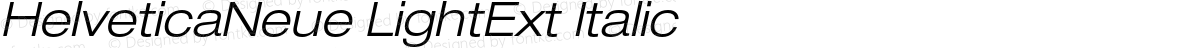 HelveticaNeue LightExt Italic