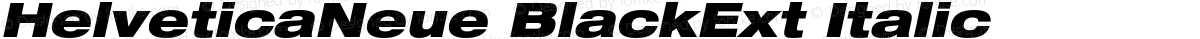 HelveticaNeue BlackExt Italic