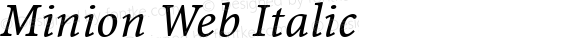 Minion Web Italic
