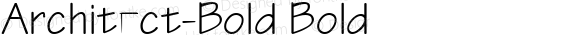 Architect-Bold Bold Altsys Fontographer 3.5  3/28/92
