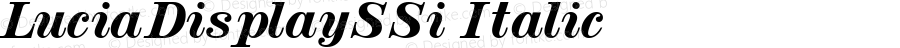 LuciaDisplaySSi Italic