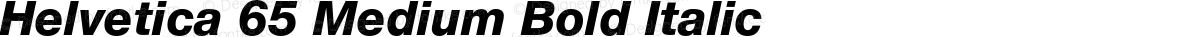 Helvetica 65 Medium Bold Italic
