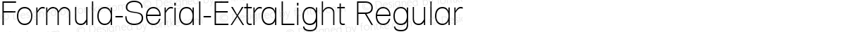 Formula-Serial-ExtraLight Regular