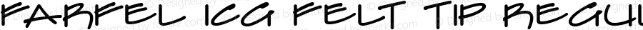 Farfel ICG Felt Tip Regular Altsys Fontographer 4.1 19/09/95
