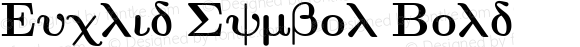 Euclid Symbol Bold February 1999 - version 1.5