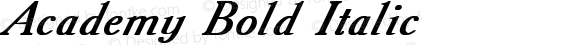 Academy Bold Italic