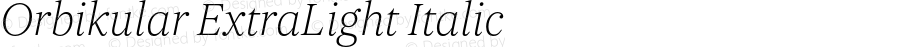 Orbikular ExtraLight Italic