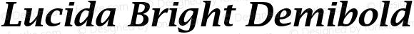 Lucida Bright Demibold Italic