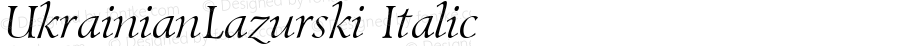 UkrainianLazurski Italic