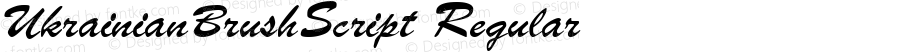 UkrainianBrushScript Regular 001.000