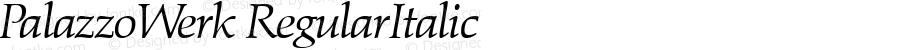 PalazzoWerk RegularItalic