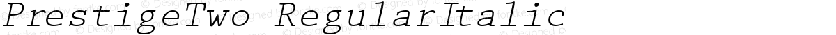 PrestigeTwo RegularItalic