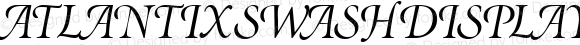 AtlantixSwashDisplayCapsSSK Italic Macromedia Fontographer 4.1 7/25/95