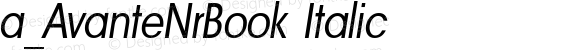 a_AvanteNrBook Italic