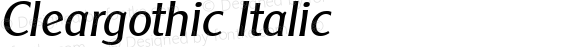 Cleargothic Italic