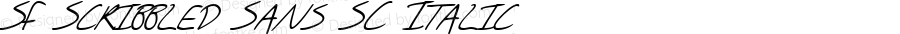 SF Scribbled Sans SC Italic