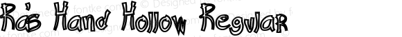 Ra's Hand Hollow Regular 1.0 of this kinda nifty little hand written font