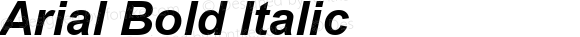 Arial Bold Italic Version 1.1 - November 1992