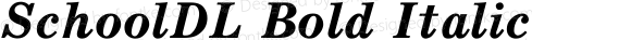 SchoolDL Bold Italic