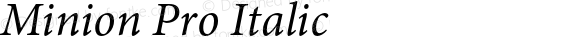 Minion Pro Italic
