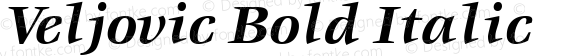 Veljovic Bold Italic