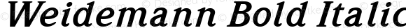 Weidemann Bold Italic