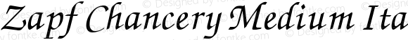 Zapf Chancery Medium Italic