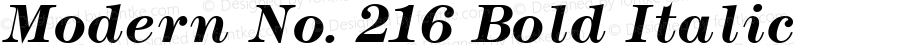 Modern No. 216 Bold Italic