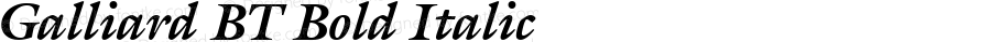 Galliard Bold Italic BT