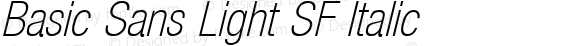 Basic Sans Light SF Italic