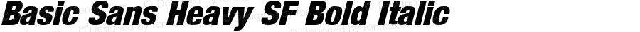 Basic Sans Heavy SF Bold Italic