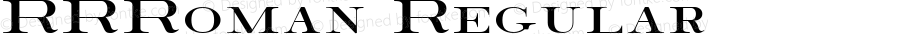 RRRoman Regular Altsys Fontographer 4.0.4D2 12/10/94