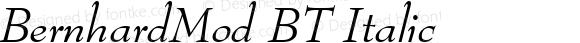 Bernhard Modern Italic BT