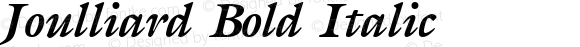 Joulliard Bold Italic