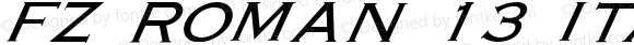 FZ ROMAN 13 ITALIC Light