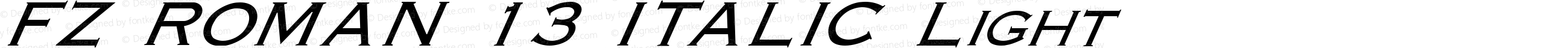 FZ ROMAN 13 ITALIC Light