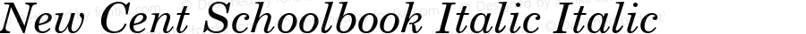 New Cent Schoolbook Italic Italic 1.0 Sat Apr 24 01:02:47 1993