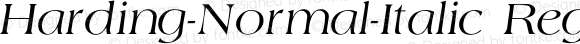 Harding-Normal-Italic Regular